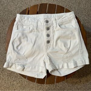 Arizona Jean Co. Juniors Distressed jean shorts / Hi Rise / Size:1